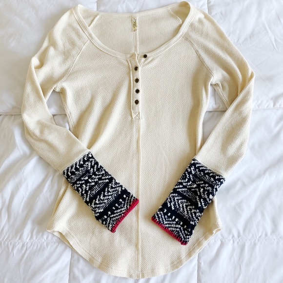 Free People Tops - ❤️Free People Waffle Knit Thermal❤️